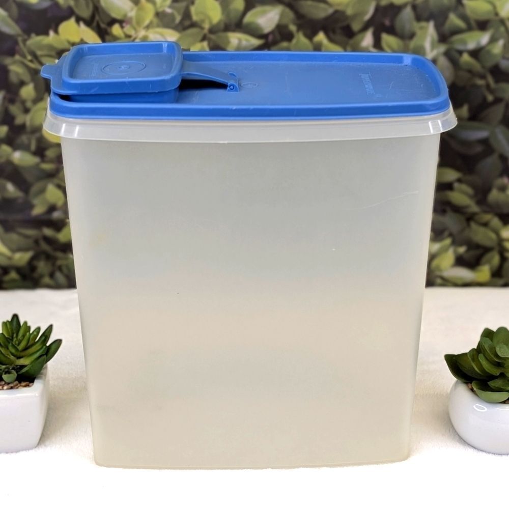 Tupperware Modular Mates Cereal Storer Container #1588-6 w/ Blue Lid #1590-2